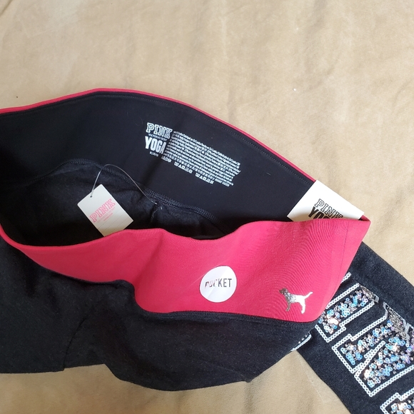 Pink Victoria Sercert medium leggings with bling - Picture 3 of 4